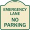 Signmission Emergency Lane No Parking Heavy-Gauge Aluminum Architectural Sign, 18" x 18", TG-1818-24109 A-DES-TG-1818-24109 - alternate 1